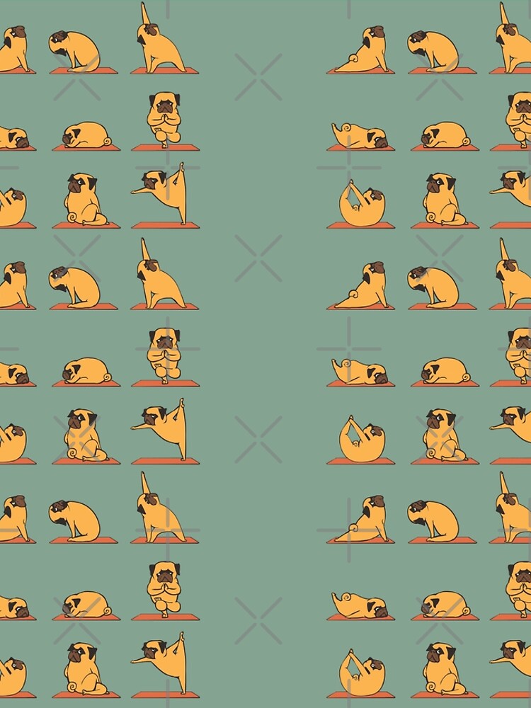Pug Yoga by Huebucket
