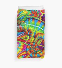 Funda nórdica Psychedelizard Chameleon Psychedelic Colorful Rainbow Lizard