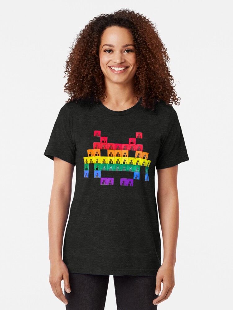Alternate view of Disk Space Invader Tri-blend T-Shirt