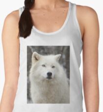 Arctic Wolf Close Up Women's Tank Top