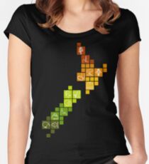 New Zealand Fun Map Women's Fitted Scoop T-Shirt