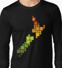 New Zealand Fun Map Long Sleeve T-Shirt