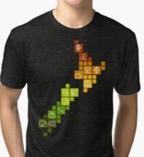 New Zealand Fun Map Tri-blend T-Shirt