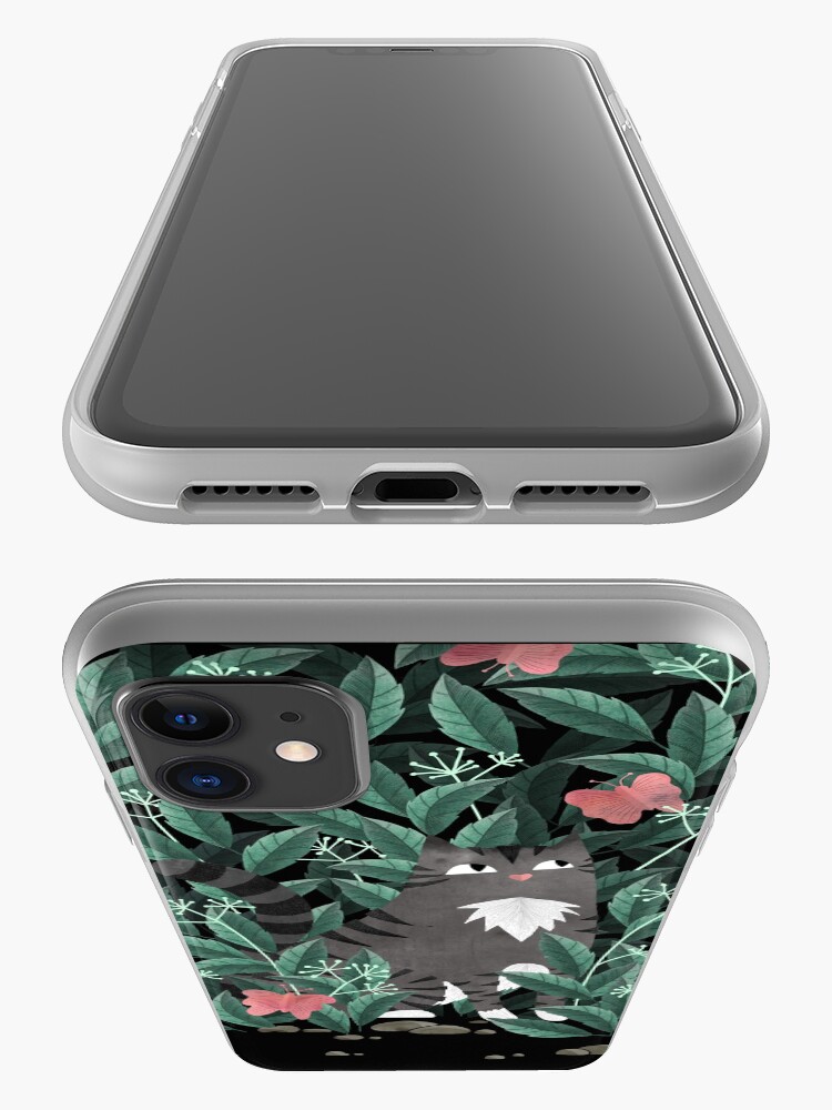 Alternate view of Butterfly Garden (Tabby Cat Version) iPhone Case & Cover