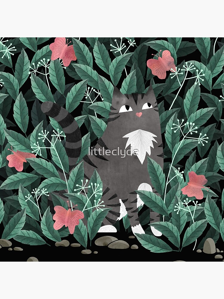 Butterfly Garden (Tabby Cat Version) by littleclyde