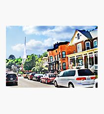 Bench Street, Galena Illinois Photographic Print