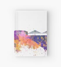 Cuaderno de tapa dura Horizonte de Savannah en fondo acuarela