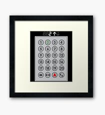 Elevator Mechanic Number Pad Framed Print