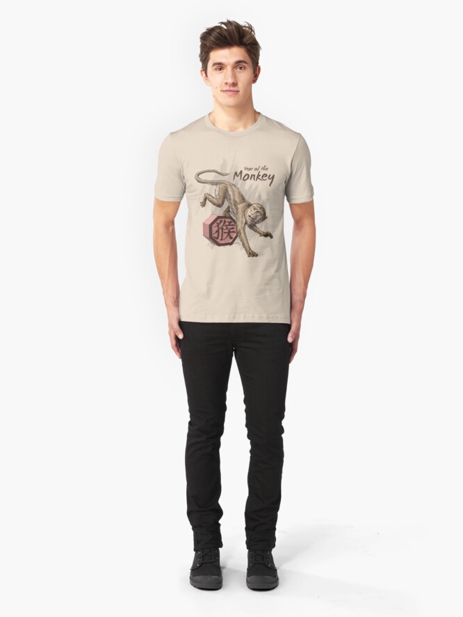 Alternate view of Year of the Monkey Slim Fit T-Shirt