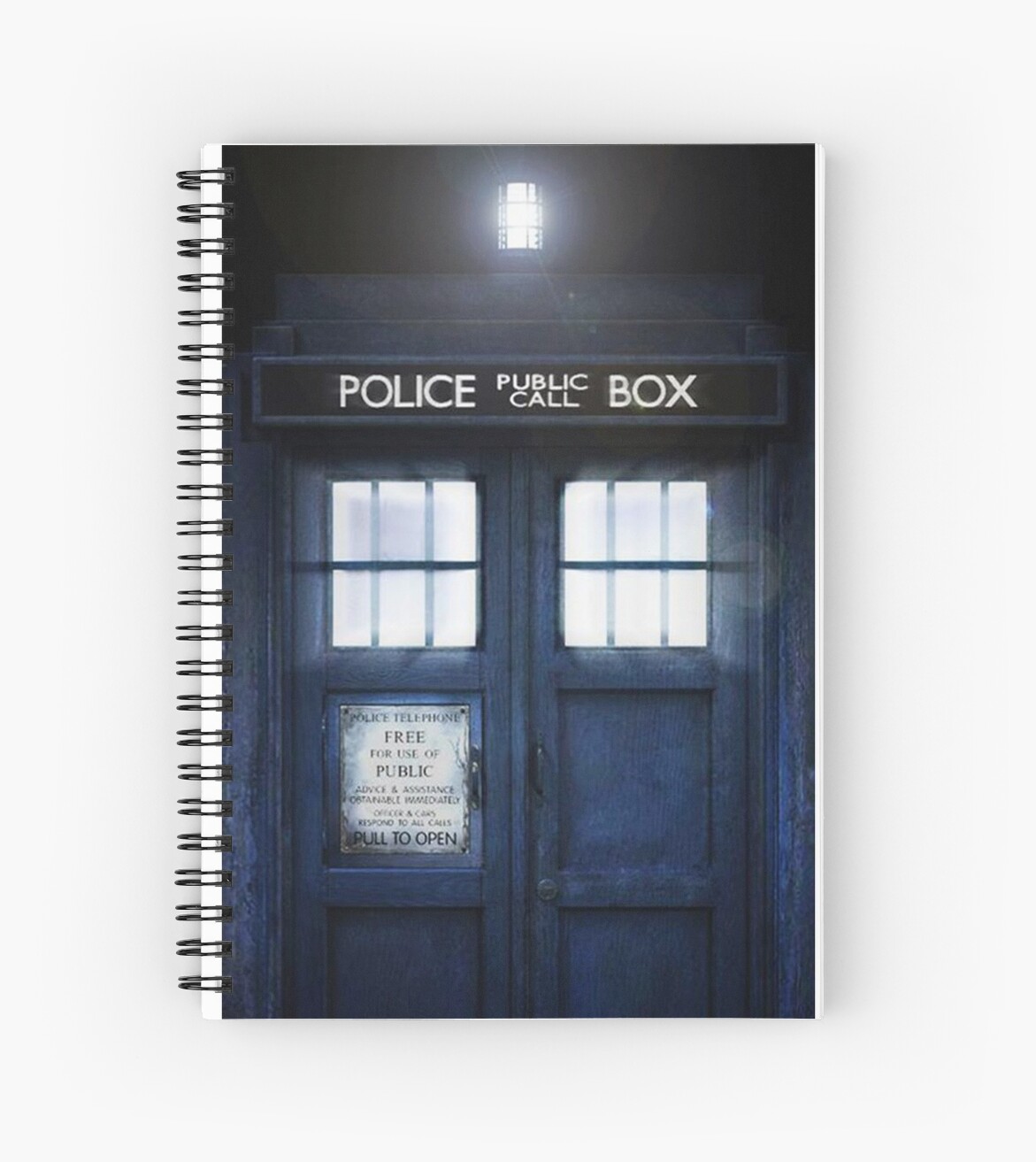 Tardis Door Design 1 Spiral Notebook By Rafasverige Redbubble