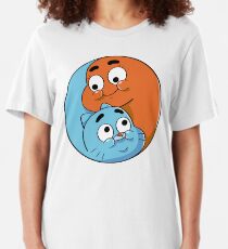 Gumball and Darwin siblings fusion Slim Fit T-Shirt