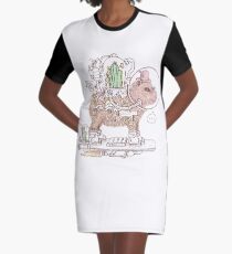 capybara space suits Graphic T-Shirt Dress