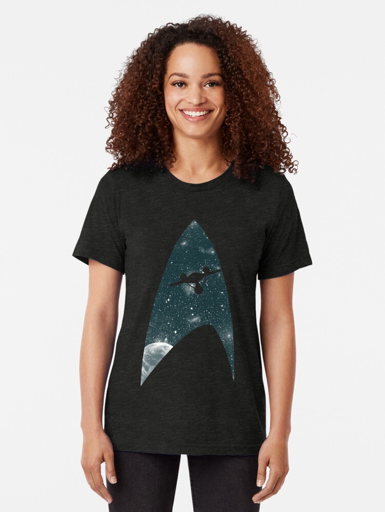 Alternate view of Space the final frontier Tri-blend T-Shirt