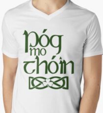 Pog Mo Thoin (Küsse meinen Arsch) T-Shirt mit V-Ausschnitt