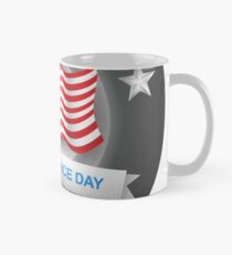 Taza clásica feliz día de la independencia bandera de América