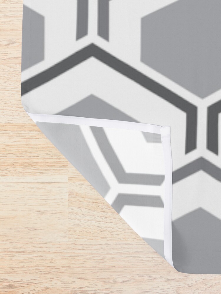 Alternate view of Mid Century Modern Hexagons Shower Curtain