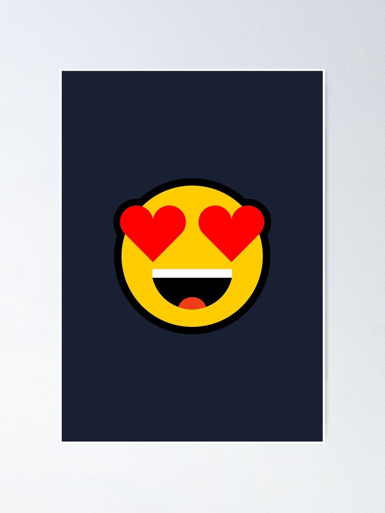 Póster «Corazón Ojos Emoji» de Feelklin | Redbubble