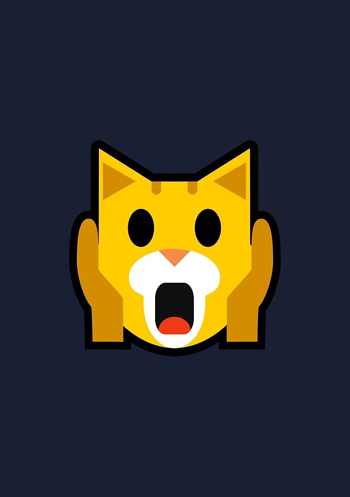 "Cat Scream Emoji" by Luke Thornton | Redbubble