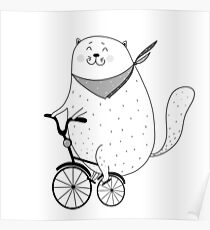 Bike cat Poster