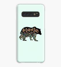 Mama Bear with Wildflowers Hand Lettered Illustration Case/Skin for Samsung Galaxy