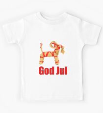 Schwedischer Strohweihnachtsziegengott Jul Nordic Julbock Kinder T-Shirt