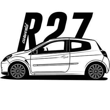 Clio RS R27 Best Shirt Design Sticker for Sale by CarWorld