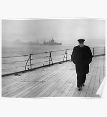 Winston Churchill auf See Poster