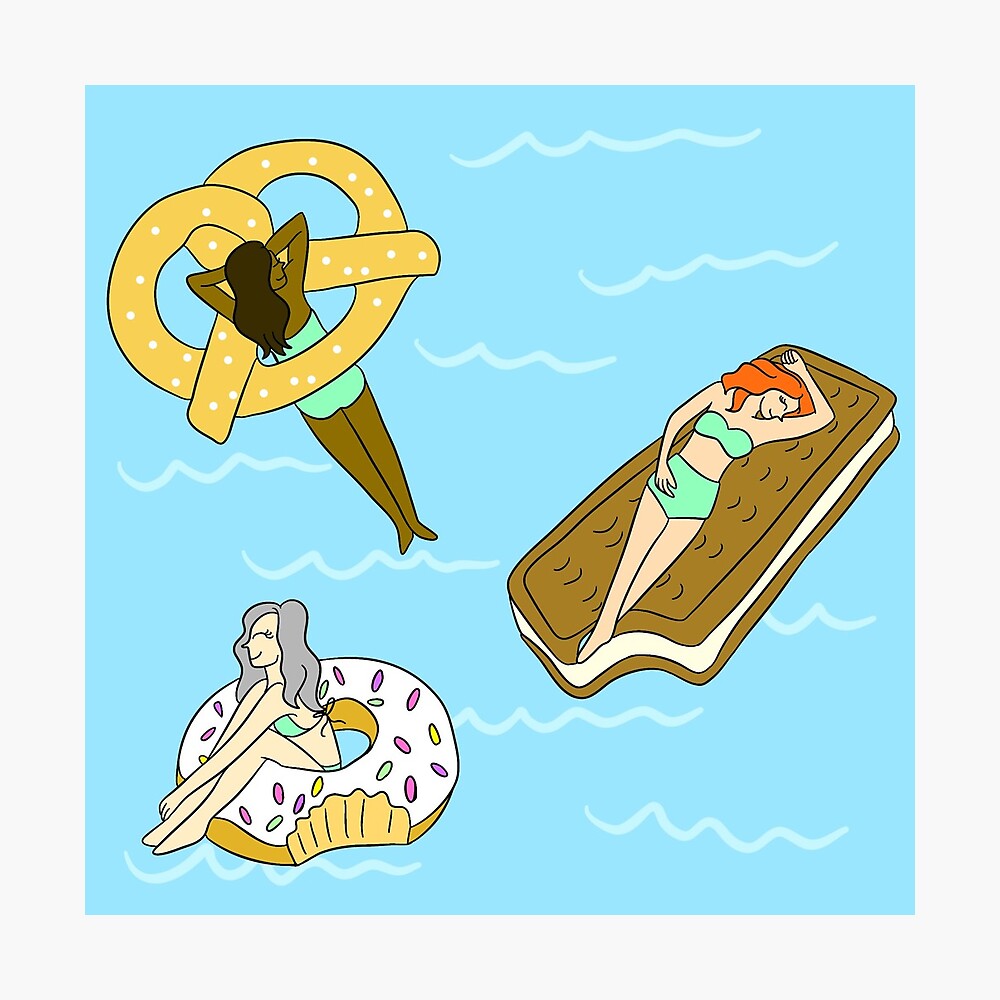 Foodie Pool Party Photographic Print