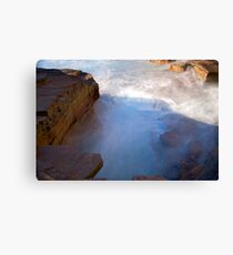 Warriewood blow hole Canvas Print