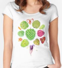Annonaceae-Blumen und Frucht Tailliertes Rundhals-Shirt