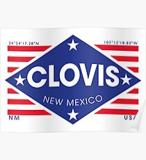 Póster Clovis, New Mexico - Diamond Flag