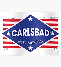Póster Carlsbad, New Mexico - Diamond Flag