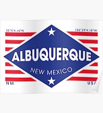 Póster Albuquerque, New Mexico - Diamond Flag