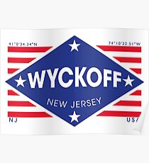 Póster Wyckoff, New Jersey - Diamond Flag