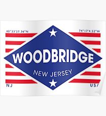 Póster Woodbridge, New Jersey - Diamond Flag