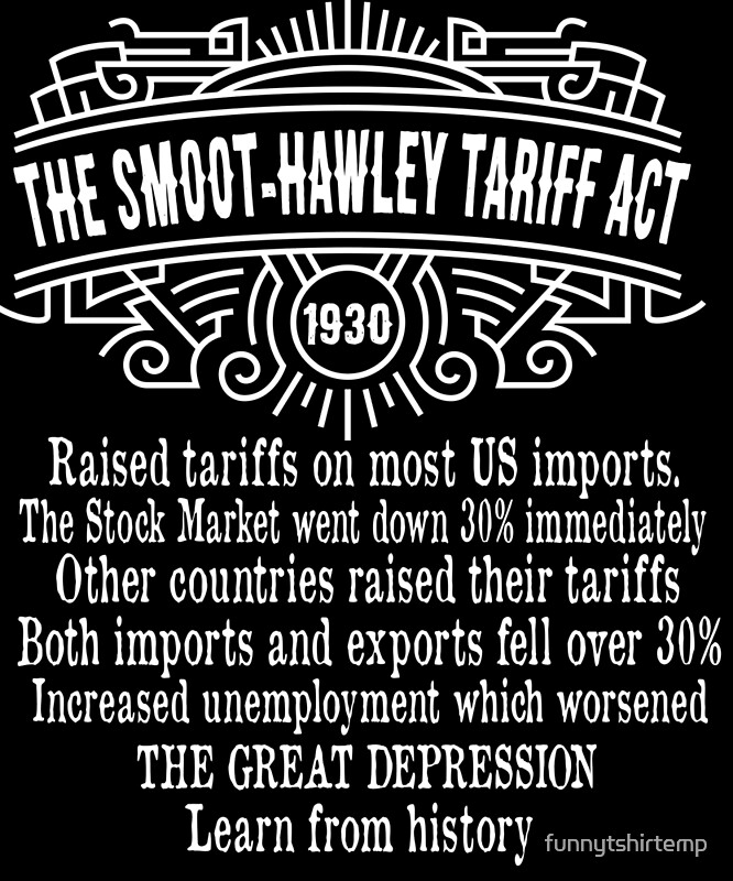 "Smoot Hawley Tariff Act Of 1930 History Anti Tariff " By ...