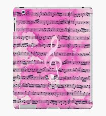 Vinilo o funda para iPad Hoja de música clásica de la vendimia de la acuarela rosada
