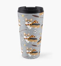 Taza de viaje corgi potter mundo mágico patrón