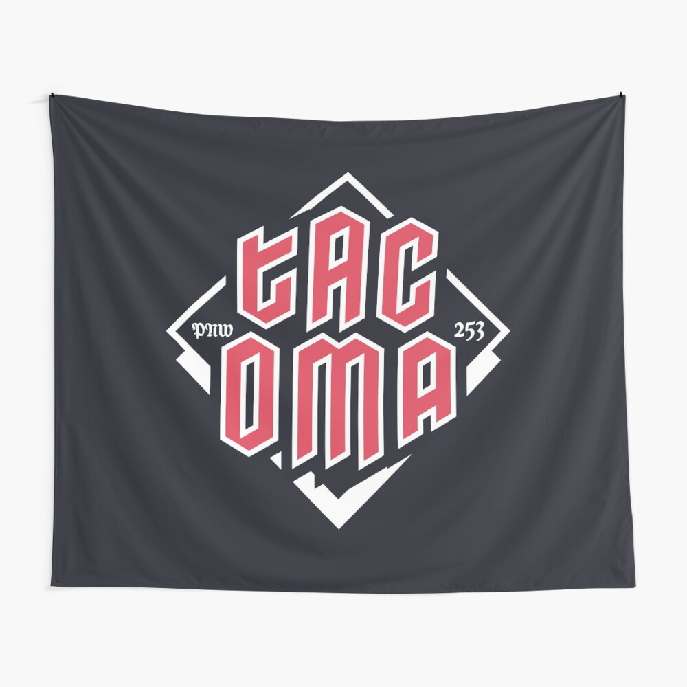 Tacoma but in red Wall Tapestry