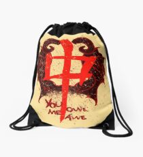 YOU OWE ME AWE 2 Drawstring Bag