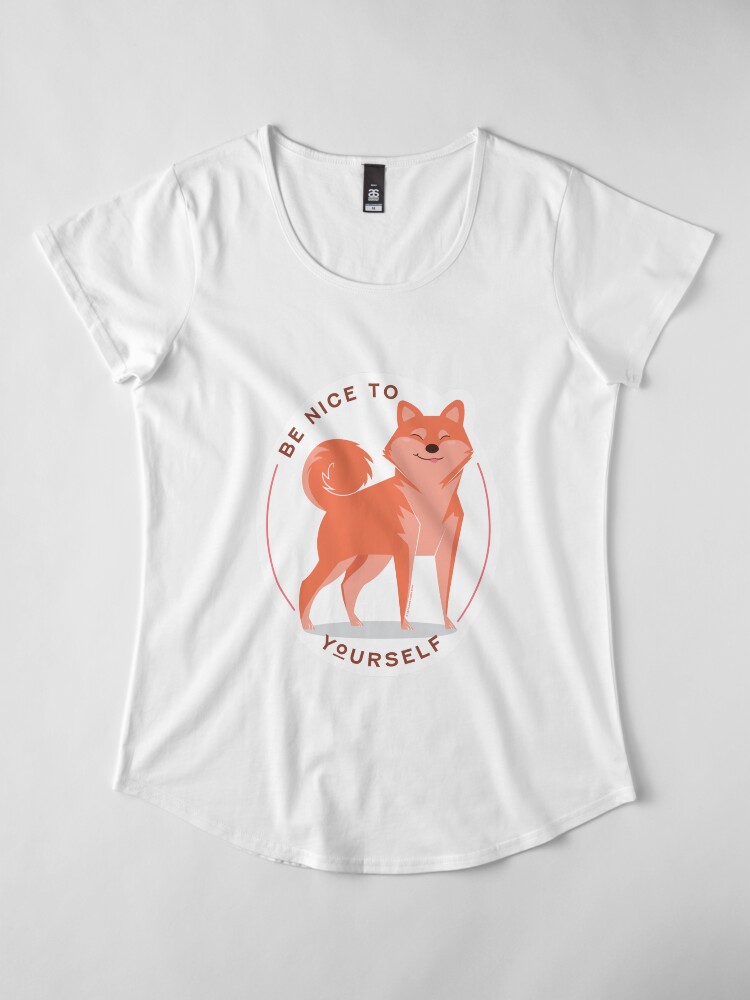 Alternate view of Be Nice to yourself Premium Scoop T-Shirt