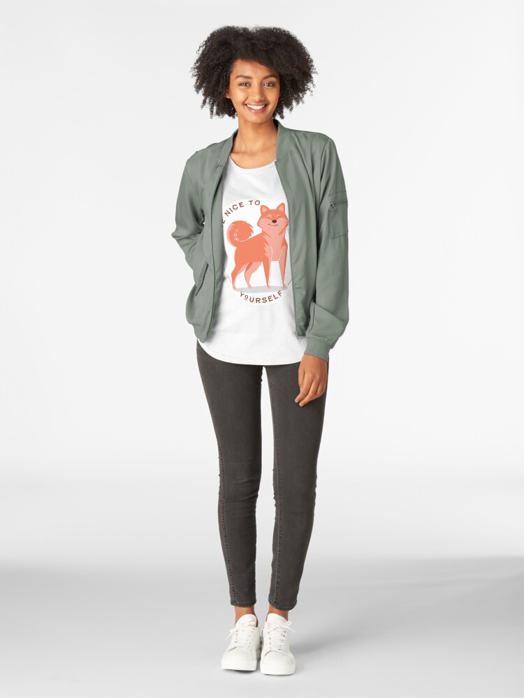 Alternate view of Be Nice to yourself Premium Scoop T-Shirt