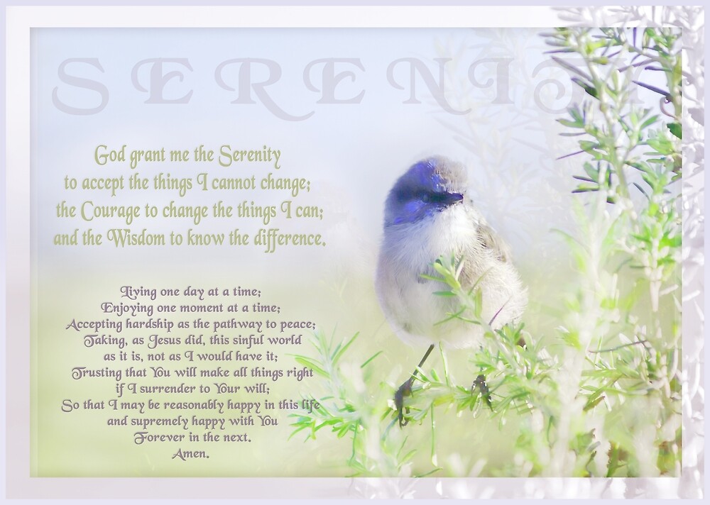 serenity prayer by holly kempe redbubble