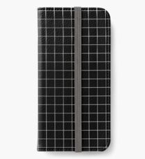 Schwarzes Gitter iPhone Flip-Case/Hülle/Klebefolie