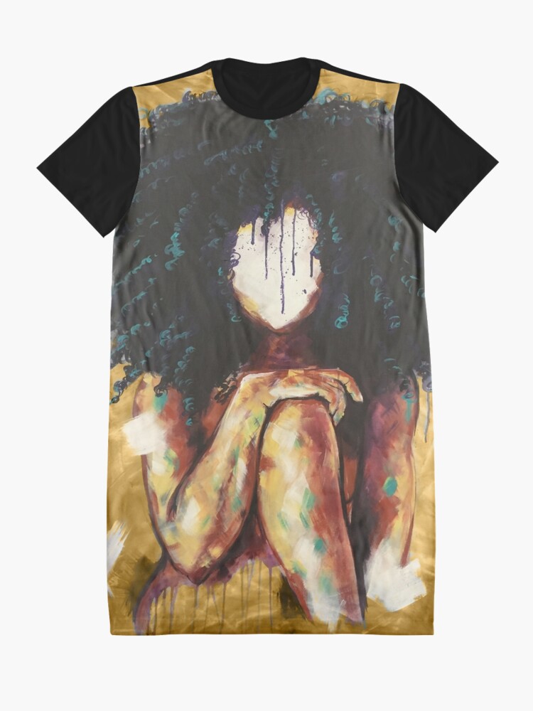 Alternate view of Naturally I GOLD Graphic T-Shirt Dress