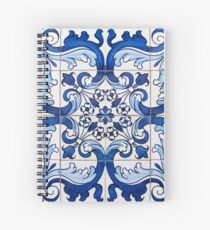 Antikes Azulejo-Fliesen-Blumenmuster Spiralblock