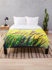 Button Grass Throw Blanket