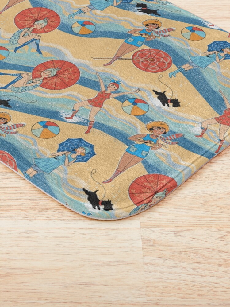 Alternate view of 1920s Bathing Beauties in Roaring Twenties Swimwear with Ukeleles and Scotty Dogs Bath Mat