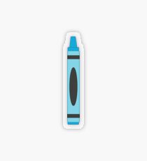 Blue Crayon Transparent Sticker