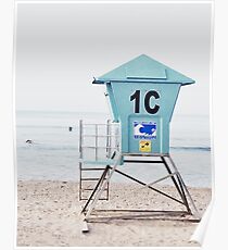 Póster Playa de California, Oceano, Costa, Arte de playa
